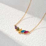 Personalisierte 1-7 Familie Birthstones Halskette Zierliche Schmuck Muttertag Geburtstag Geschenk für Frauen