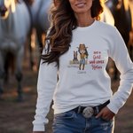 Personalisierte Cartoon Pferd Cowgirl Multicolor Sweatshirt Hoodie mit Namen Geburtstag Geschenk für Familie Freunde Pferdeliebhaber