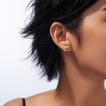 Personalized Hummingbird Birthstone Zircon Stud Earrings Dainty Jewellery Birthday Anniversary Gift for Women Hummingbird Lovers