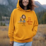 Personalisierte Cartoon Pferd Cowgirl Multicolor Sweatshirt Hoodie mit Namen Geburtstag Geschenk für Familie Freunde Pferdeliebhaber