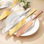 Personalised 2pcs Wedding Cake Cutting Set Engraved Knife Server with Names and Date Anniversary Bridal Party Gift for Couple
