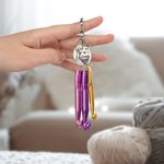 Personalized Crochet Queen Colorful Portable Mini Crochet Hooks Keychain with Engraved Text Outdoor Essentials Birthday Gift for Women Craft Lovers