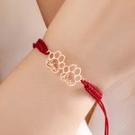 Henkilökohtainen 1-6 ontto koira tassunjäljet säädettävä rannekoru nimet syntymäpäivä vuosipäivä lahja lemmikkieläinten ystäville