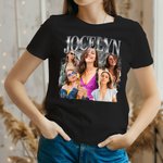 Gepersonaliseerd Vintage Bootleg Rap T-shirt met 5 Foto's en Naam Vriendschap Verjaardagscadeau voor Vrouwen
