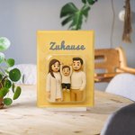 Personalisierte Foto 3D-Effekt-Charakter Acryltafel mit Titel und Sockel Schreibtisch Deko Jahrestag Geburtstag Geschenk für Familie Freunde