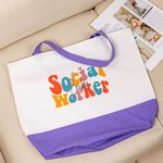 Sac en toile de grande capacité personnalisé avec le nom du travailleur social Cadeau d'appréciation pour les diplômés de l'école de travail social