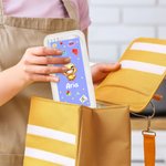 Personalized Cute Laughing Animals Food-safe Stainless Steel Kid's Fork Spoon Knife 3 Pcs Cutlery Set with Name and Case Birthday Gift for Boys Girls