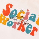 Sac en toile de grande capacité personnalisé avec le nom du travailleur social Cadeau d'appréciation pour les diplômés de l'école de travail social