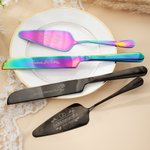Personalised 2pcs Wedding Cake Cutting Set Engraved Knife Server with Names and Date Anniversary Bridal Party Gift for Couple