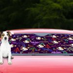 Gepersonaliseerde 1-3 gezicht foto's fluorescerende patroon auto windscherm zonnescherm Auto accessoires reizen verjaardag vakantie cadeau voor vrienden huisdier eigenaren