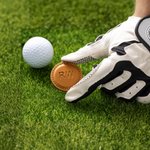 Personalised Monogram PU Leather Magnetic Golf Ball Marker Set of Two Golf Accessories Birthday Father's Day Gift for Golf Players Lovers