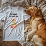 Personalized Cartoon Dog My Dog Ate My Lesson Plan Soft T-shirt with 1-3 Names Teacher's Day Birthday Gift for Teachers Dog Lovers