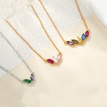Personalisierte 1-7 Familie Birthstones Halskette Zierliche Schmuck Muttertag Geburtstag Geschenk für Frauen