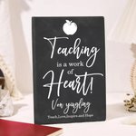 Personalized Teaching Is A Work of Heart Journal Notebook with Name and Text Daily Work Appreciation Teacher’s Day Gift for Teachers