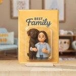Personalized Photo Character 3D Effect Acrylic Plaque with Title and Base Desk Decor Anniversary Birthday Gift for Family Friends