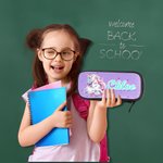 Personalised Fantasy Unicorn Design Double-layer Oxford Pencil Case with Name and Zipper School Supply Birthday Back to School Gift for Students