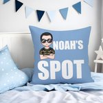 Henkilökohtainen Cool aurinkolasit sarjakuvahahmo merkki heittää tyynyn kansi nimi Home Decor syntymäpäivä Housewarming lahja perheelle