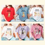 Personalized Cartoon Dog My Dog Ate My Lesson Plan Soft T-shirt with 1-3 Names Teacher's Day Birthday Gift for Teachers Dog Lovers