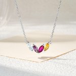Personalisierte 1-7 Familie Birthstones Halskette Zierliche Schmuck Muttertag Geburtstag Geschenk für Frauen