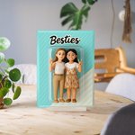 Personalized Photo Character 3D Effect Acrylic Plaque with Title and Base Desk Decor Anniversary Birthday Gift for Family Friends