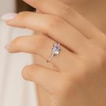 Personalised 1-5 Birthstones Ring Dainty Family Jewellery Mother's Day Birthday Anniversary Gift for Women Mom Grandma