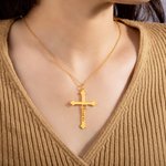 Personalisierte Kreuz Name Halskette zierlich Schmuck Taufe Gebet Tag Geschenk für Frauen Christian