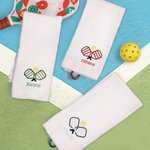 Toalla deportiva personalizada bordada con el nombre del jugador de pickleball 100% algodón con mosquetón Regalo de celebración de equipo para jugador de pickleball