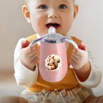 Personalized Crown Bow Animals 10 oz Insulated Name Sippy Cup with Lid and Handle Birthday Baby Shower Back to School Gift for Toddler Kids