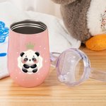 Personalized Crown Bow Animals 10 oz Insulated Name Sippy Cup with Lid and Handle Birthday Baby Shower Back to School Gift for Toddler Kids