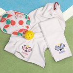 Toalla deportiva personalizada bordada con el nombre del jugador de pickleball 100% algodón con mosquetón Regalo de celebración de equipo para jugador de pickleball