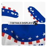 Personalised Flag Design Soft Dog Pet Bandana with Name and Text 4th of July Independence Day Gift for Pet Owners Lovers