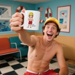 Personalized Funny Quote Cartoon Lifeguard Character Ceramic Mug with Name Daily Use Appreciate Birthday Lifeguard Gift for Lifeguards