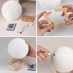 Personalizzato 3D stampa Touch Control cambia colore calcio luce notturna con nome Home Decor regalo di compleanno per gli amanti dello sport allenatore di calcio