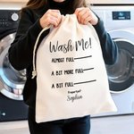 Gepersonaliseerde Wash Me Waszakken met Grote Capaciteit en Naam Home Decor Terug naar School Cadeau voor Familie Kinderen