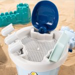 Personalised Cartoon Initial Beach Pail Shovel Sand Model Toy Set with Name Seaside Beach Party Holiday Gift for Boys Girls