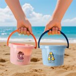 Personalised Cartoon Initial Beach Pail Shovel Sand Model Toy Set with Name Seaside Beach Party Holiday Gift for Boys Girls