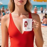 Personalized Funny Quote Cartoon Lifeguard Character Ceramic Mug with Name Daily Use Appreciate Birthday Lifeguard Gift for Lifeguards