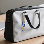 Personalized Cross Shell Beads Angel Keychain with Name First Communion Christening Baptism Gift for Christian Women Godmother