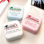 Personalized Class of 2025 Graduates Graduation Cap Portable PU Leather Jewelry Box with Name and Year Graduation Gift for Graduates
