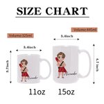 Personalized Funny Quote Cartoon Lifeguard Character Ceramic Mug with Name Daily Use Appreciate Birthday Lifeguard Gift for Lifeguards