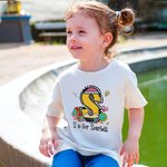 Gepersonaliseerd Schattig Potlood Ontwerp Initiaal Huidvriendelijk Kinder T-shirt Sweatshirt met Naam Terug naar School Verjaardagscadeau voor Jongens Meisjes