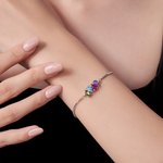 Personalizada 1-9 Lágrima Birthstones Pulsera Minimalista Joyería Cumpleaños Aniversario Regalo para Mujeres