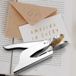 Personalisierte Buchpräger Ex Libris Bibliothek Prägestempel mit Initialen und Namen Weihnachtsgeschenk für Bücherliebhaber Bibliothekar Buchclub