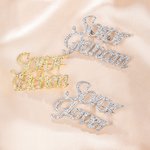Gepersonaliseerde Bling naam kapel pin Broche Suit accessoire verjaardagscadeau voor nieuwe Sorority leden meisjes