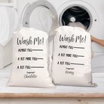 Gepersonaliseerde Wash Me Waszakken met Grote Capaciteit en Naam Home Decor Terug naar School Cadeau voor Familie Kinderen
