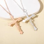 Personalisierte Kreuz Name Halskette zierlich Schmuck Taufe Gebet Tag Geschenk für Frauen Christian