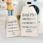 Gepersonaliseerde Wash Me Waszakken met Grote Capaciteit en Naam Home Decor Terug naar School Cadeau voor Familie Kinderen