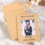 Paquete de 10 Semillas de Éxito Personalizadas con Nombre y Año para la Ceremonia de Graduación Regalo para Graduados