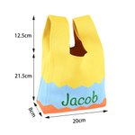 Personalized Colorful Knitted Floral Handbag Wrist Bag with Embroidered Name Holiday Party Birthday Gift for Women Girls