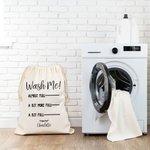 Gepersonaliseerde Wash Me Waszakken met Grote Capaciteit en Naam Home Decor Terug naar School Cadeau voor Familie Kinderen